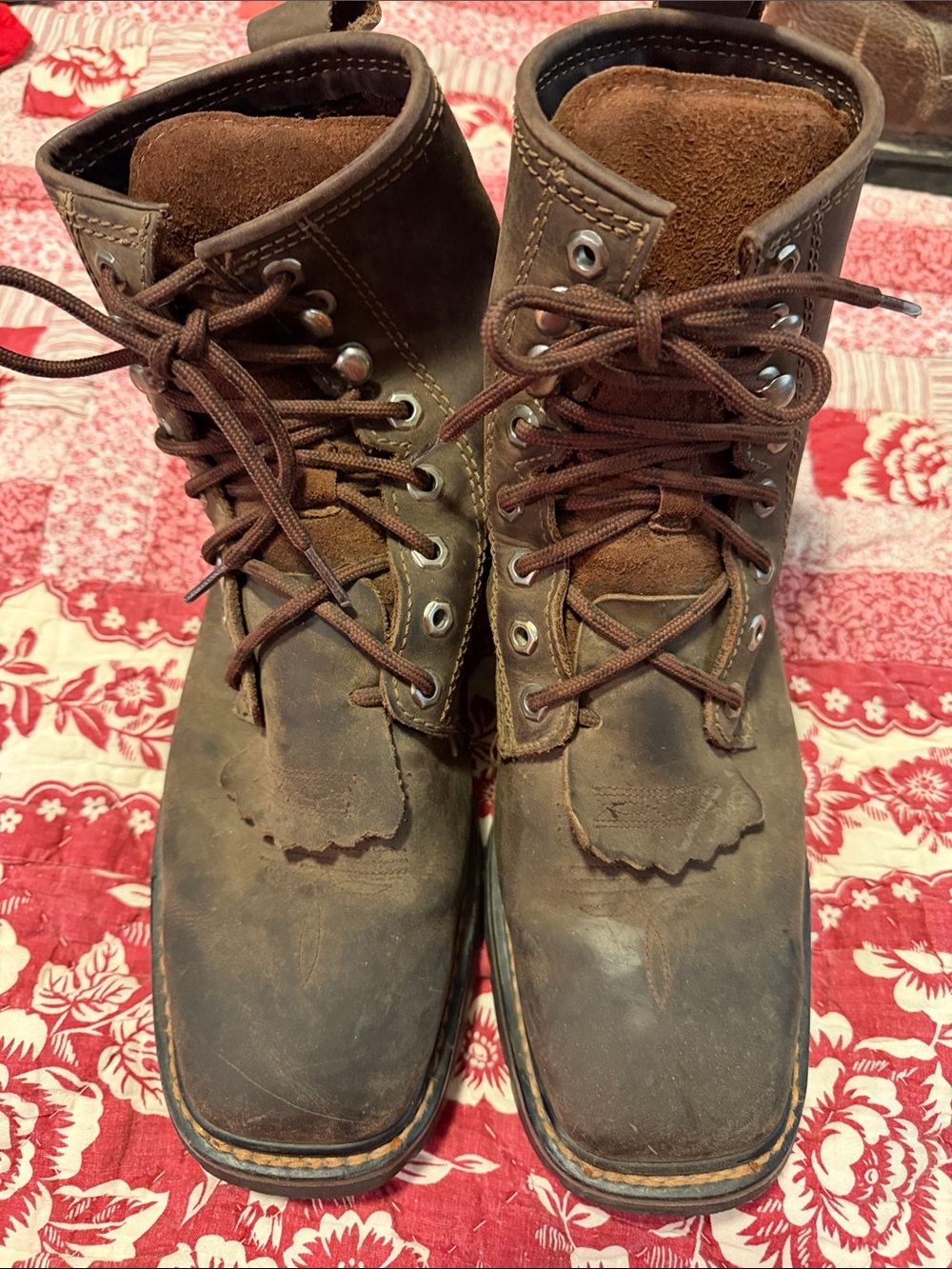 Cody James Men's Brown Lace-Up Work Boots 9D